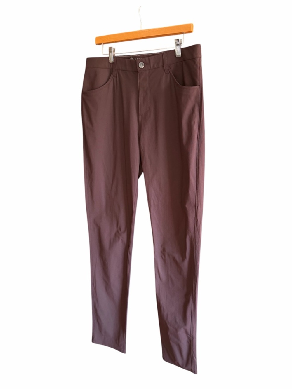 VUORI Men's Meta Athletic Slim Fit Pants Chestnut Eggplant 34 L LONG - Picture 4 of 15